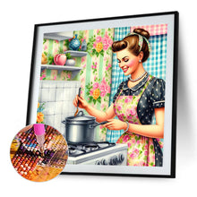 Load image into Gallery viewer, Diamond Painting - Full Round - Housewife in the 1950s (40*40CM)
