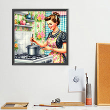 Load image into Gallery viewer, Diamond Painting - Full Round - Housewife in the 1950s (40*40CM)
