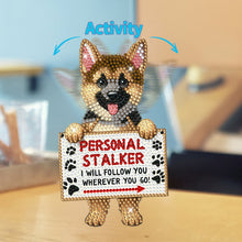 Load image into Gallery viewer, Acrylic Shaking Head German Shepherd Diamond Painting Desktop Ornaments
