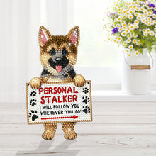 Load image into Gallery viewer, Acrylic Shaking Head German Shepherd Diamond Painting Desktop Ornaments
