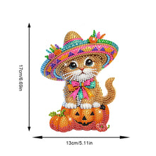Load image into Gallery viewer, Acrylic Shaking Head Pumpkin and Cat Diamond Painting Desktop Ornaments

