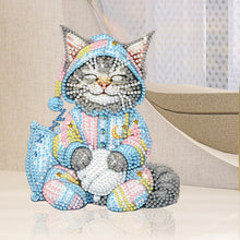 Load image into Gallery viewer, Acrylic Shaking Head Sleeping Cat DIY Diamond Painting Desktop Ornaments
