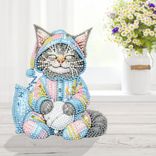 Load image into Gallery viewer, Acrylic Shaking Head Sleeping Cat DIY Diamond Painting Desktop Ornaments
