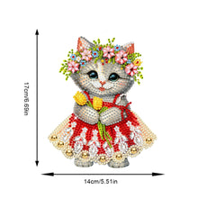 Load image into Gallery viewer, Acrylic Shaking Head Cat and Flower DIY Diamond Painting Desktop Ornaments
