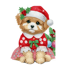 Load image into Gallery viewer, Acrylic Shaking Head Christmas Dog DIY Diamond Painting Desktop Ornaments
