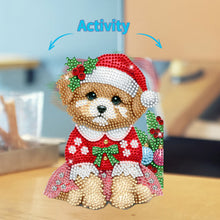 Load image into Gallery viewer, Acrylic Shaking Head Christmas Dog DIY Diamond Painting Desktop Ornaments
