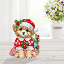 Load image into Gallery viewer, Acrylic Shaking Head Christmas Dog DIY Diamond Painting Desktop Ornaments
