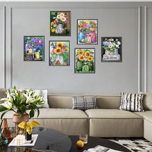 Load image into Gallery viewer, 6pcs Round Diamond Painting Set - Vase (30*40CM)
