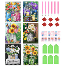 Load image into Gallery viewer, 6pcs Round Diamond Painting Set - Vase (30*40CM)
