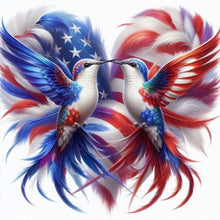 Load image into Gallery viewer, Diamond Painting - Full Round - American Flag Peace Bird (40*40CM)
