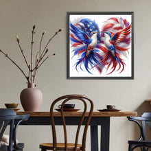 Load image into Gallery viewer, Diamond Painting - Full Round - American Flag Peace Bird (40*40CM)
