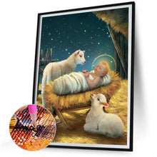 Load image into Gallery viewer, Diamond Painting - Full Round - Baby and Lamb (30*40CM)
