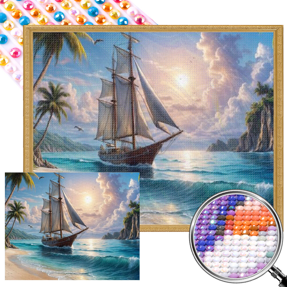 AB Diamond Painting - Full Round - Sailboat (50*40CM)