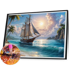 Load image into Gallery viewer, AB Diamond Painting - Full Round - Sailboat (50*40CM)

