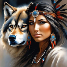 Load image into Gallery viewer, Diamond Painting - Full Square - Indian wolf (40*40CM)
