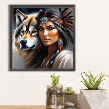 Load image into Gallery viewer, Diamond Painting - Full Square - Indian wolf (40*40CM)
