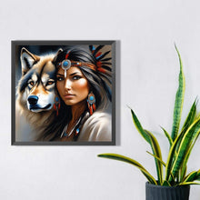 Load image into Gallery viewer, Diamond Painting - Full Square - Indian wolf (40*40CM)
