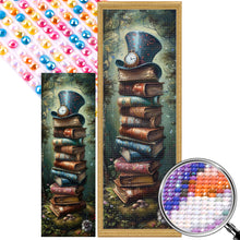 Load image into Gallery viewer, AB Diamond Painting - Full Round - Book Stack and Hat (30*90CM)
