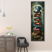 Load image into Gallery viewer, AB Diamond Painting - Full Round - Book Stack and Hat (30*90CM)
