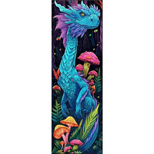 Load image into Gallery viewer, AB Diamond Painting - Full Round - Blue Dragon and Colorful Mushrooms (30*90CM)

