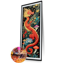 Load image into Gallery viewer, AB Diamond Painting - Full Round - Red Dragon in the Flowers (30*90CM)
