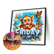 Load image into Gallery viewer, Diamond Painting - Full Round - Cartoon Tiger (30*30CM)

