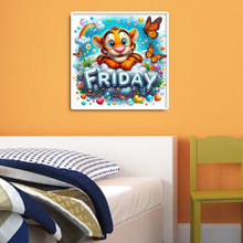 Load image into Gallery viewer, Diamond Painting - Full Round - Cartoon Tiger (30*30CM)
