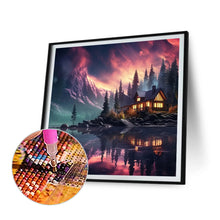 Load image into Gallery viewer, Diamond Painting - Full Round - Aurora in the Lakeside Cottage (40*40CM)
