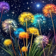 Load image into Gallery viewer, Diamond Painting - Full Round - Dandelion at Night (40*40CM)
