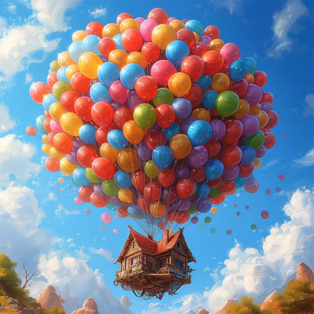 Diamond Painting - Full Round - Up Hot Air Balloon (40*40CM)