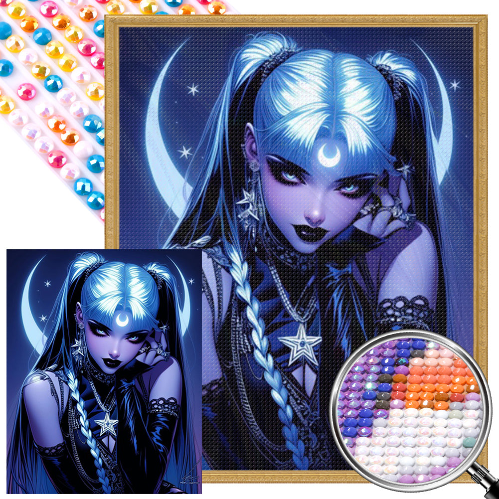 AB Diamond Painting - Full Round - Dark Girl (40*50CM)
