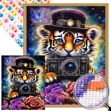 Load image into Gallery viewer, AB Diamond Painting - Full Round - Photographer tiger (40*50CM)
