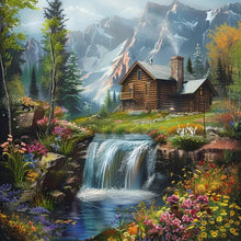 Load image into Gallery viewer, Diamond Painting - Full Round - Landscape with waterfall (50*50CM)
