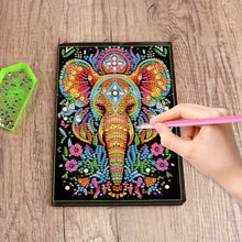 Load image into Gallery viewer, 5D Diamond Painting Notebook DIY Diamond Art Dairy Book Kits (Elephant)
