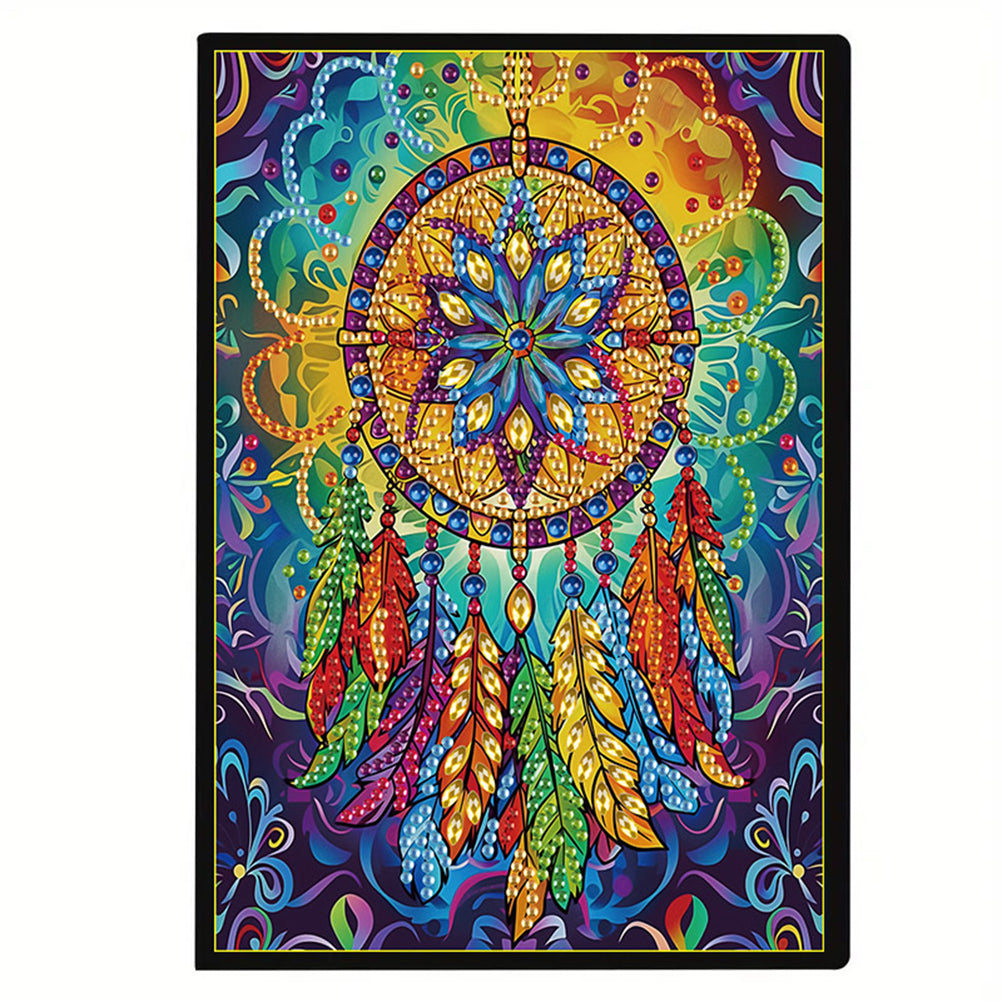 5D Diamond Painting Notebook DIY Diamond Art Dairy Book Kits (Dream Catcher)