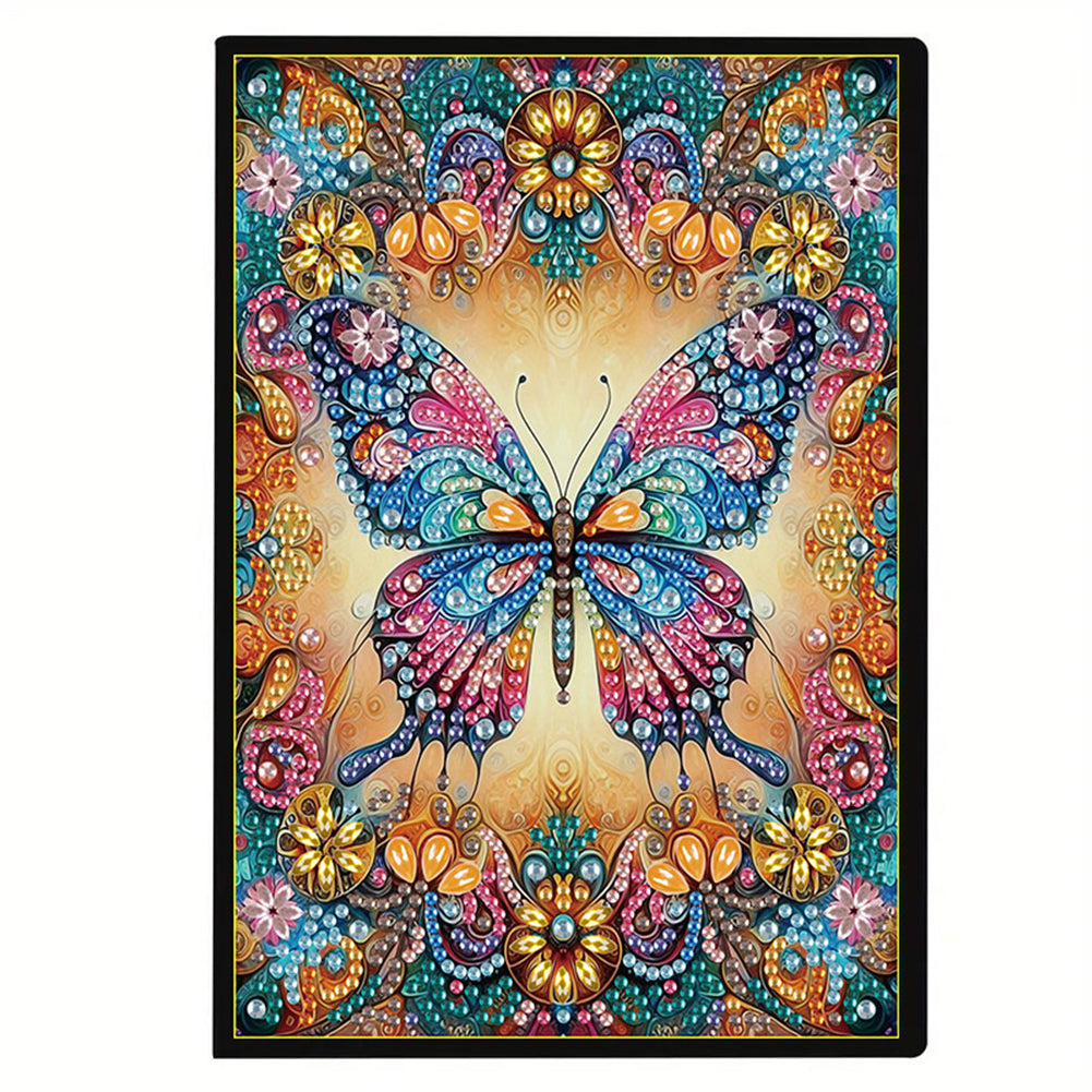 5D Diamond Painting Notebook DIY Diamond Art Dairy Book Kits (Butterfly)