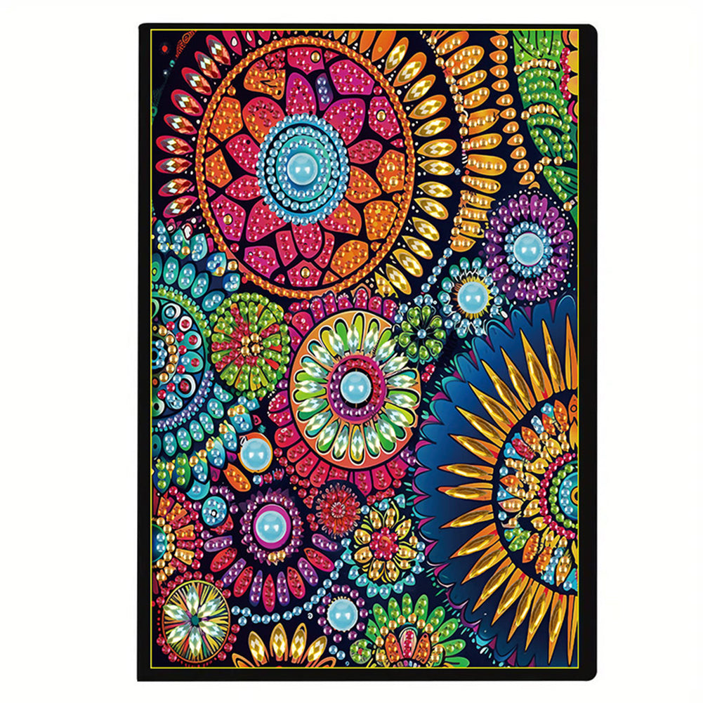 5D Diamond Painting Notebook DIY Diamond Art Dairy Book Kits for Adults(Mandala)