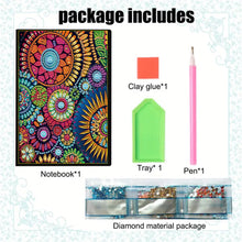 Load image into Gallery viewer, 5D Diamond Painting Notebook DIY Diamond Art Dairy Book Kits for Adults(Mandala)
