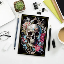 Load image into Gallery viewer, 5D Diamond Painting Notebook DIY Diamond Art Dairy Book Kits (Rose Skull)
