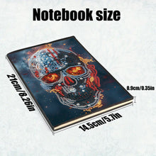 Load image into Gallery viewer, 5D Diamond Painting Notebook DIY Diamond Art Dairy Book Kits (Fire Skull)
