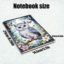 Load image into Gallery viewer, 5D Diamond Painting Notebook DIY Diamond Art Dairy Book Kits (Butterfly Owl)
