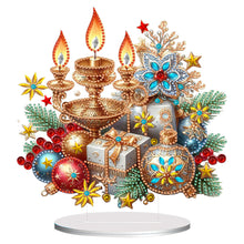 Load image into Gallery viewer, Acrylic Special Shaped Christmas Candle Gift Diamond Painting Desktop Decor

