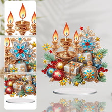 Load image into Gallery viewer, Acrylic Special Shaped Christmas Candle Gift Diamond Painting Desktop Decor
