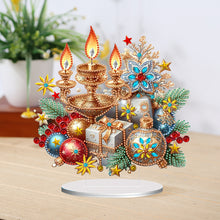 Load image into Gallery viewer, Acrylic Special Shaped Christmas Candle Gift Diamond Painting Desktop Decor
