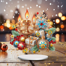 Load image into Gallery viewer, Acrylic Special Shaped Christmas Candle Gift Diamond Painting Desktop Decor
