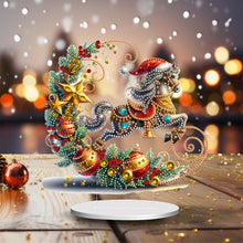 Load image into Gallery viewer, Acrylic Special Shaped Christmas Horse Diamond Painting Desktop Decorations
