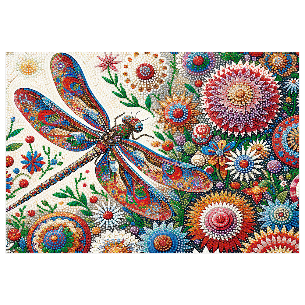 Dragonfly Diamond Painting Placemats Heat Resistant Table Mat for Beginners