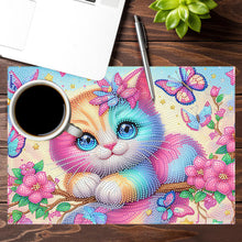 Load image into Gallery viewer, Kitten Diamond Painting Placemats Heat Resistant Table Mat for Beginners
