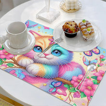 Load image into Gallery viewer, Kitten Diamond Painting Placemats Heat Resistant Table Mat for Beginners
