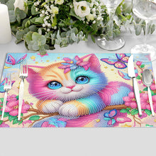Load image into Gallery viewer, Kitten Diamond Painting Placemats Heat Resistant Table Mat for Beginners
